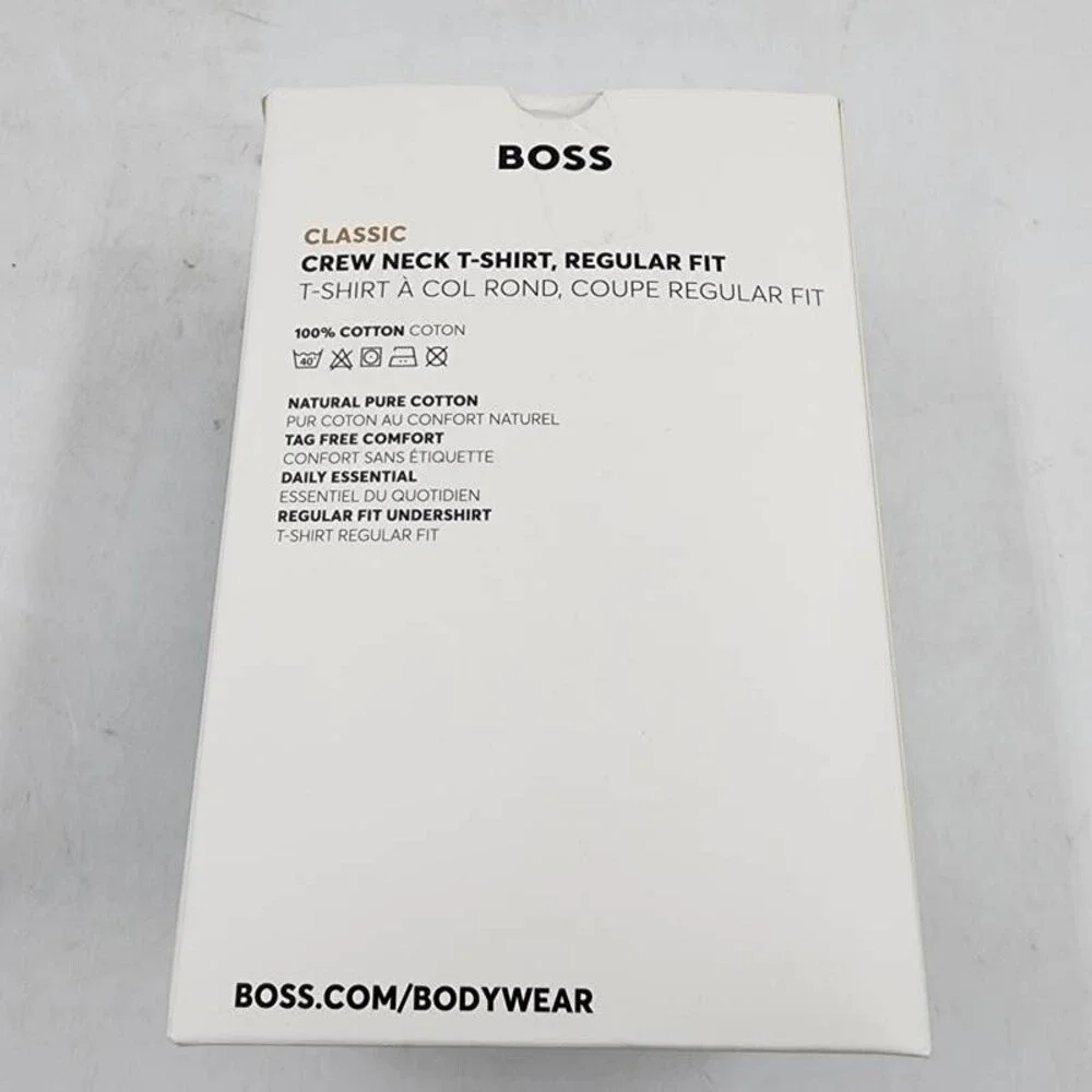 Boss Cotton Crewneck Regular Fit T-Shirt Men's M Multi Short Sleeve - Pack of 3